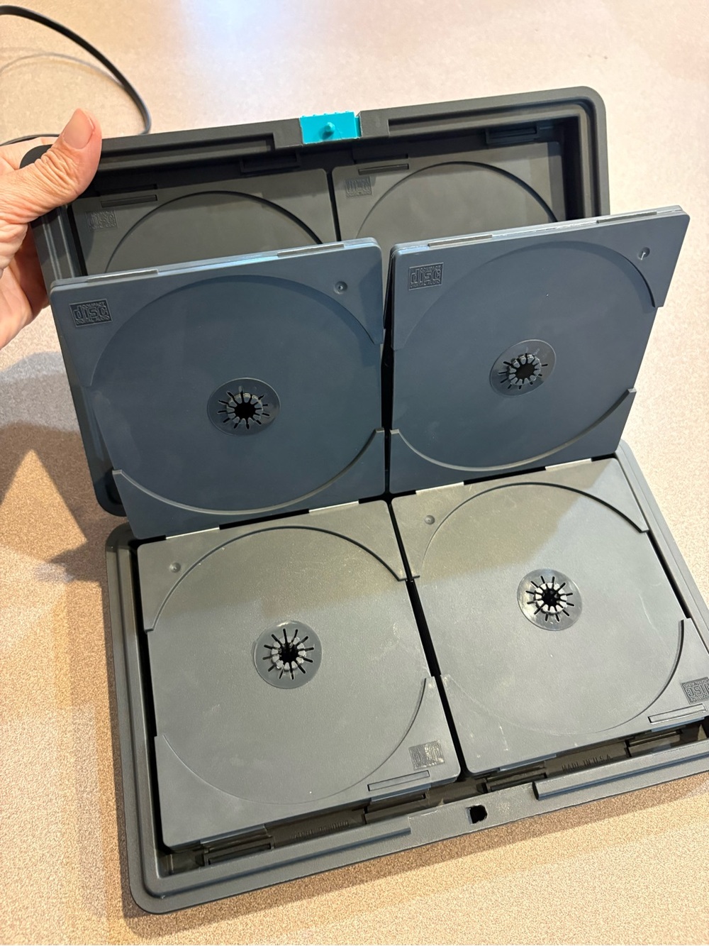 Blank 24-Disc DVD/CD Storage Case - Black